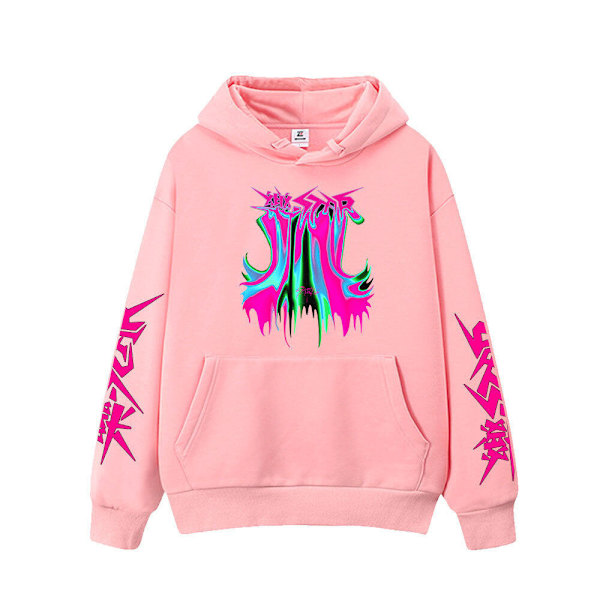 Stray Kids Rock Star Album Huppari Naiset Miehet Pitkähihainen Yläosa Fanit Huppari Lahja Pinkki 6 Pinkki Pink M