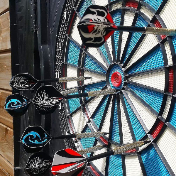 Sett, 12-pakning soft tip-dartpiler for elektronisk dartskive med ekstra 42 dart flights og 100 svarte plastdartpiler