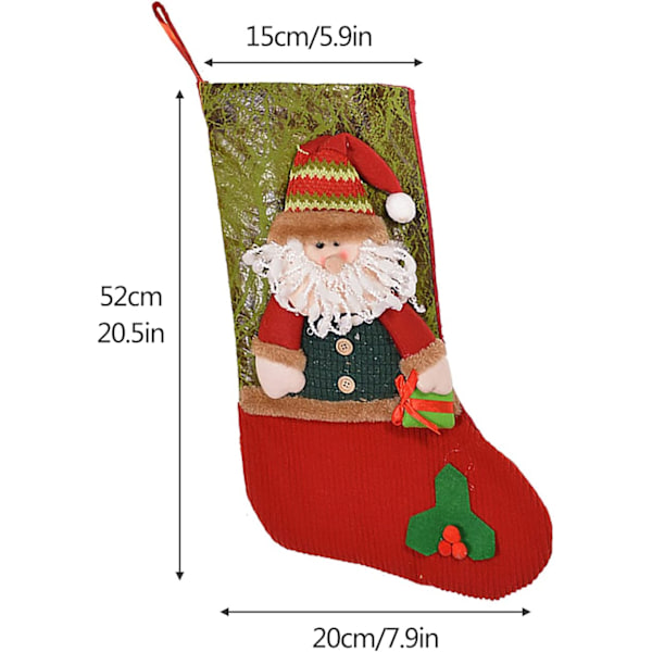 Julestrømper 50cm Stor Størrelse 3d Julemandsdekoration