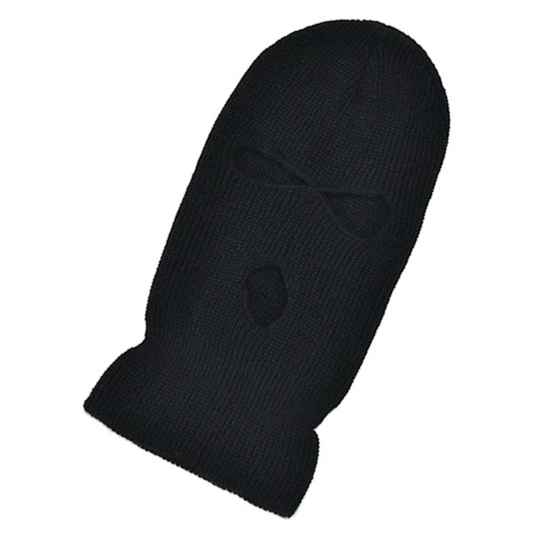 Svart Balaclava Skidmask Rånarluva Svart black