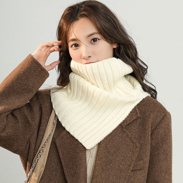 Strikket halstørklæde med turtleneck KHAKI 2 2 khaki-KK1- khaki 2-2