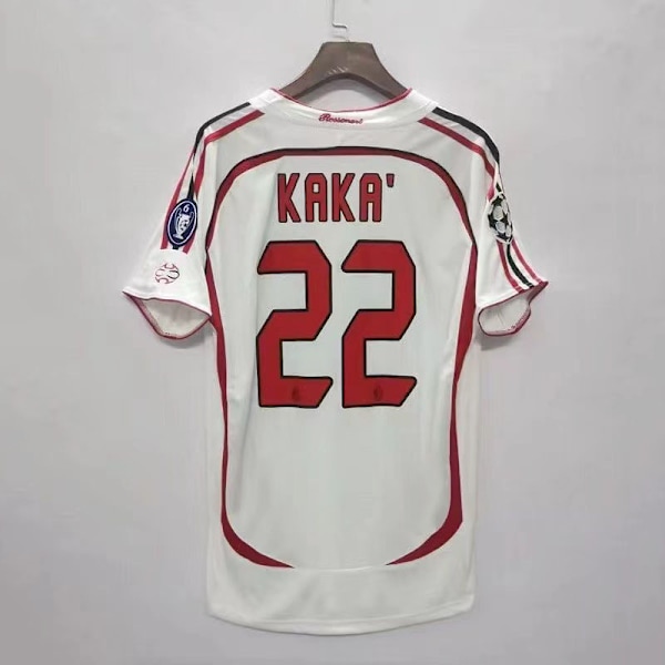 06-07 AC Milan Hjemmetrøje 22 Kaka Fan Mindetrøje XL(180-185cm)