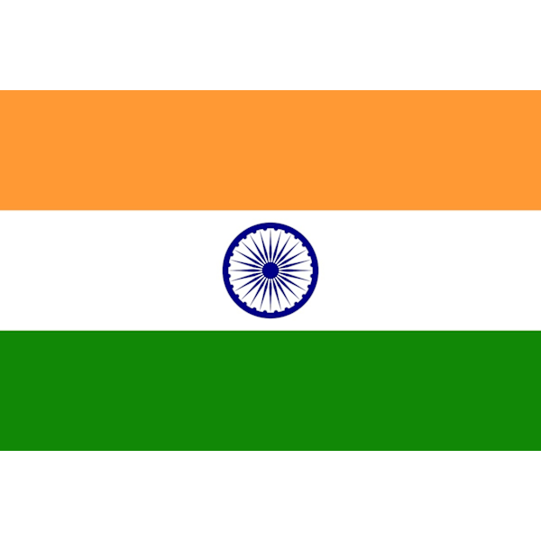 Indiens flagga Vit White India