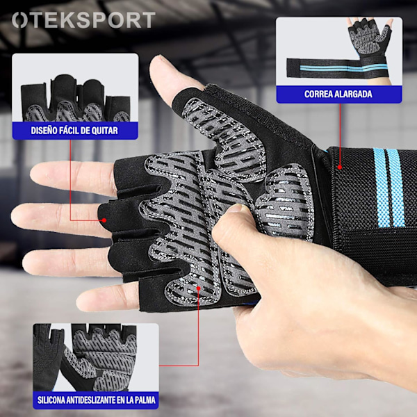 Träningshandskar för Män & Kvinnor med Handledsstöd, Viktlyftning-XM2-