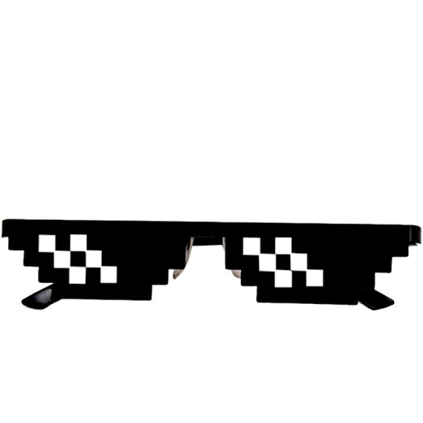 Rolig leksak av högsta kvalitet för barn, Thug Life-glasögon 8 Bit Pixel Deal With IT Solglasögon Unisex Leksak B