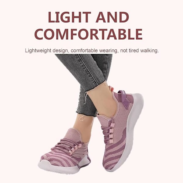 Säkerhetsskor Dam Lättvikt Ståltåhätta Skydd Säkerhetssneakers Bekväma Andningsbara Arbetsskor 38 EU Rosa Pink 38 EU