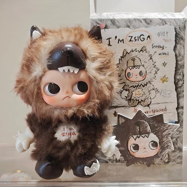Zsiga Plysch Vinylfigur Blind Box, 11 cm Samlarobjekt Nyckelringsdocka för Present och Display Random One