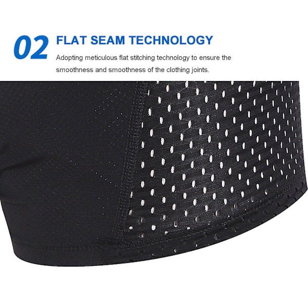 Vadderade Cykelbyxor Cykelunderställ 5D Andningsbara Byxor Shorts Mtb Kvinnor Män Blå Svart Blue  Black 3XL