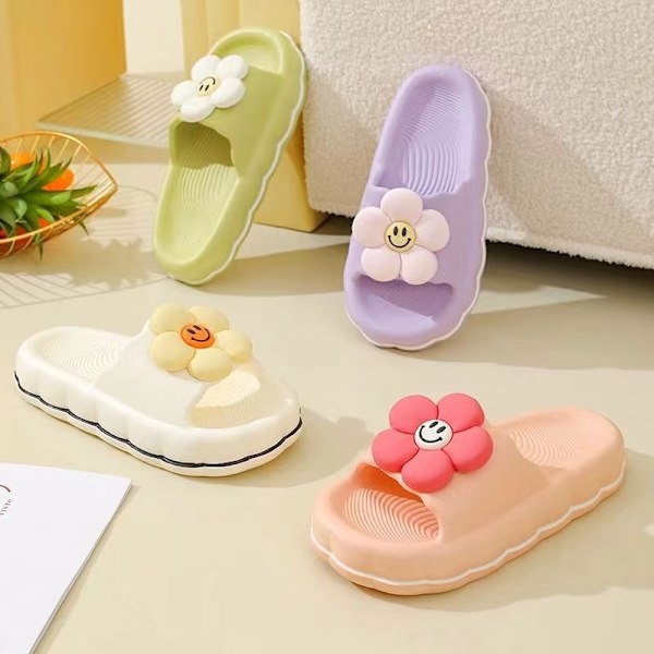 global Hot Rea Söta Blommor Badeværelse Skridsikre Slippers 36-Størrelse 41 purple-KK1- purple 40-41
