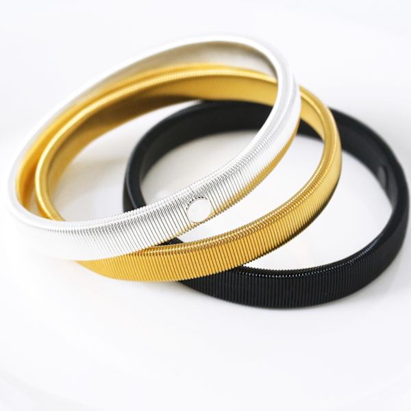 3-pack unisex skjortärmar metall handledsband Hållare strumpeband elastisk-KK1-