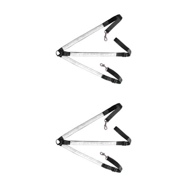 1/2/3/5 Justerbar LED-hestebrystkrage Meget Synlig Hvit White 2PCS