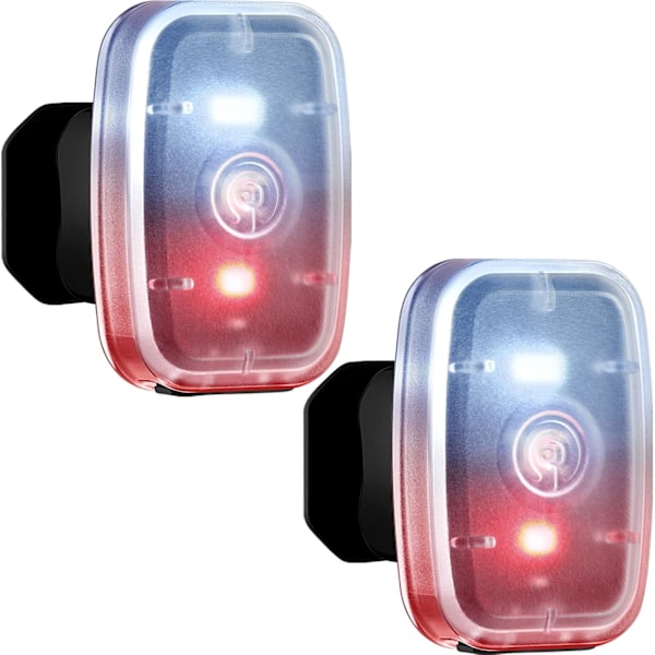 Sikker LED-lampe USB Genopladelig Løbelygte Clip-on Stroboskop