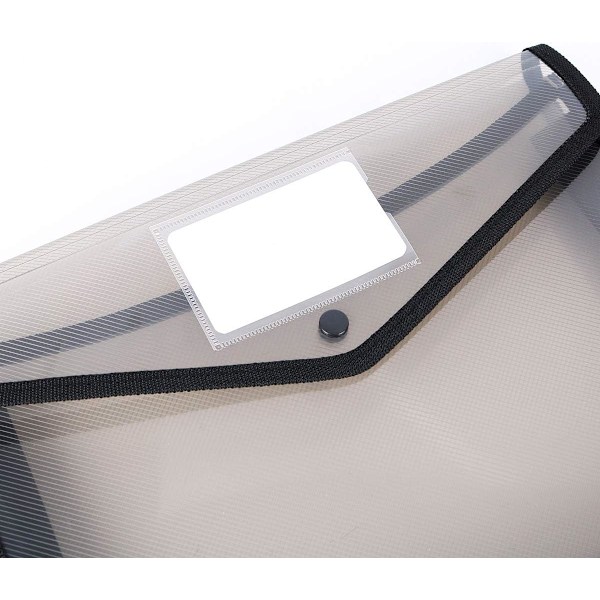 A4 Plastik Wallet Mappe Poly Lommer Kuvert, 5 Pak Fil
