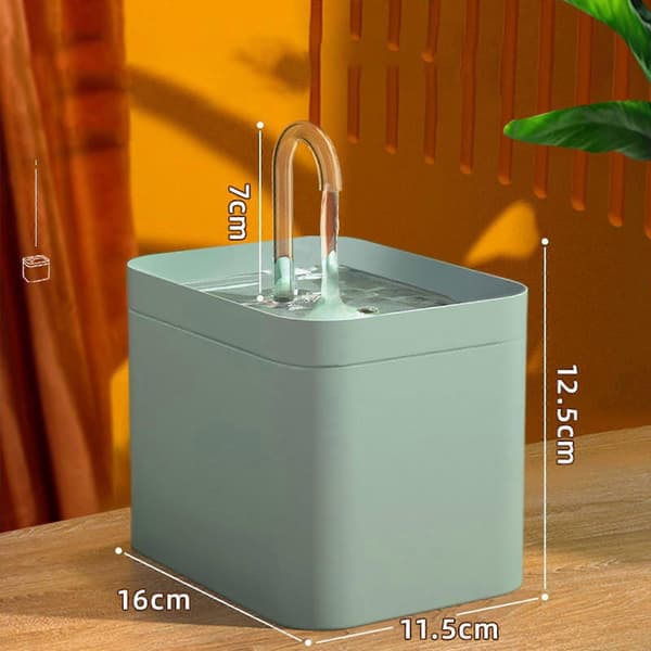 Automatisk vattenfontän, vattendispenser för husdjurskatt, tyst USB-dricksvattenskål