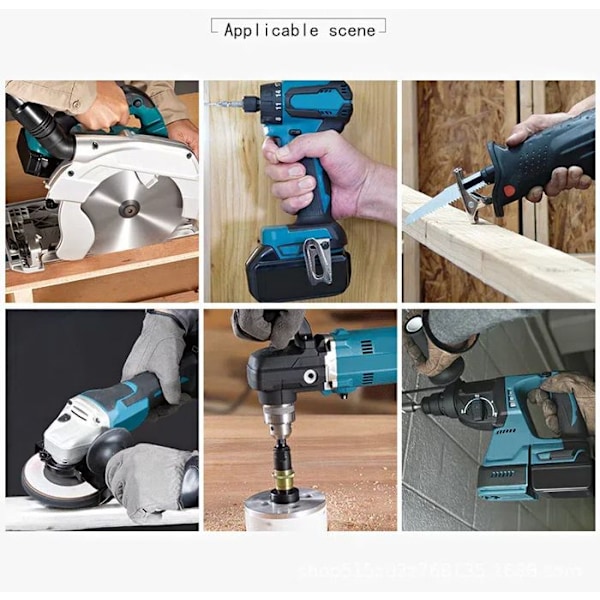 Makita batteri 6000mAh reel kapacitet Li-ion 18V 6,0Ah til Makita BL1860 BL1850 BL1845 BL1840 BL1830-XM3- Svart