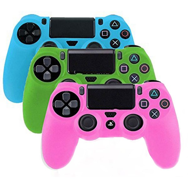 3-pak lysende PlayStation 4-kontroller PlayStation 4 Gamepads PS4-kontroller Silikon beskyttende huddeksel