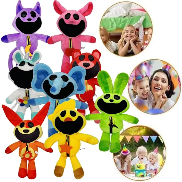 Nye Smiling Critters CatNap Plys, Sød CatNap Fyldt Figur Dukke, (Farve: 8 stk)