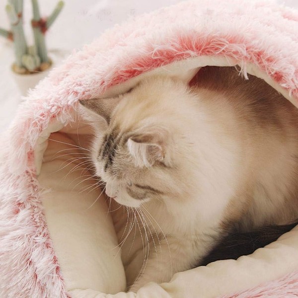 Mjuk Djurkorg, Donut Halvsluten Varm Korg för Hund Katt