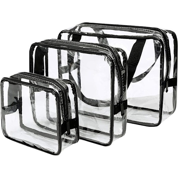 Transparent Tote Taske Gennemsigtig Skuldertaske Rejse Håndtaske Klar Tote Taske Rejsetasker PVC Toilet Taske Rejse Organizer Taske, Opfylder Stadion Standard