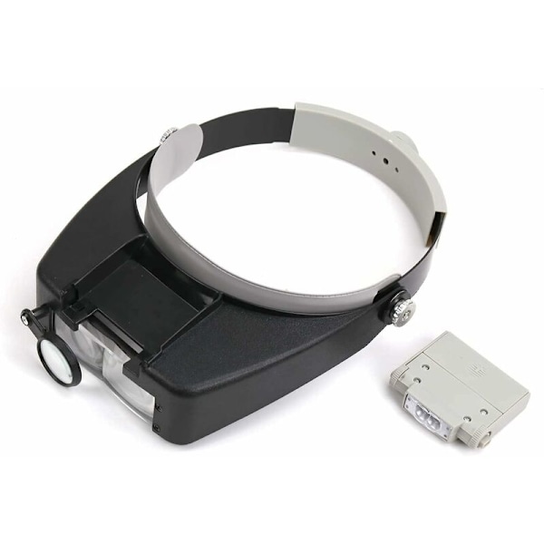 Hodebånd LED Forstørrelsesglass Hodelykt Smykkeforstørrelsesglass Loupe 1.5X 3X 8.5X 10X