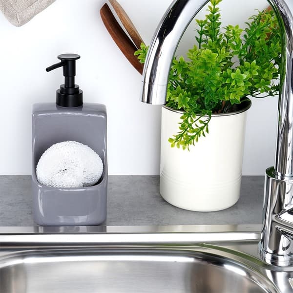 Opvaskemiddeldispenser 400 ml med svampeholder og svamp-FM- 316
