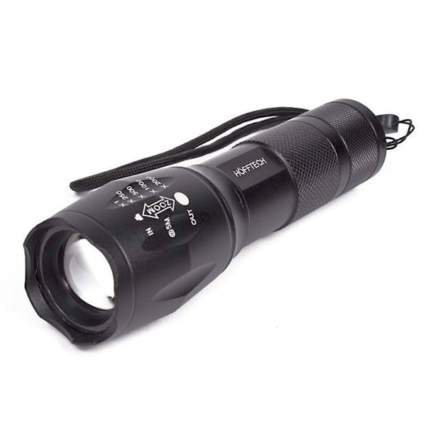 Lommelygte / Taktisk LED-lygte - 5W Superbeam Black Svart