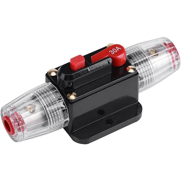 Bil Audio Inline Sikringsholder med Tilbakestillingsbryter Inverter (30A)
