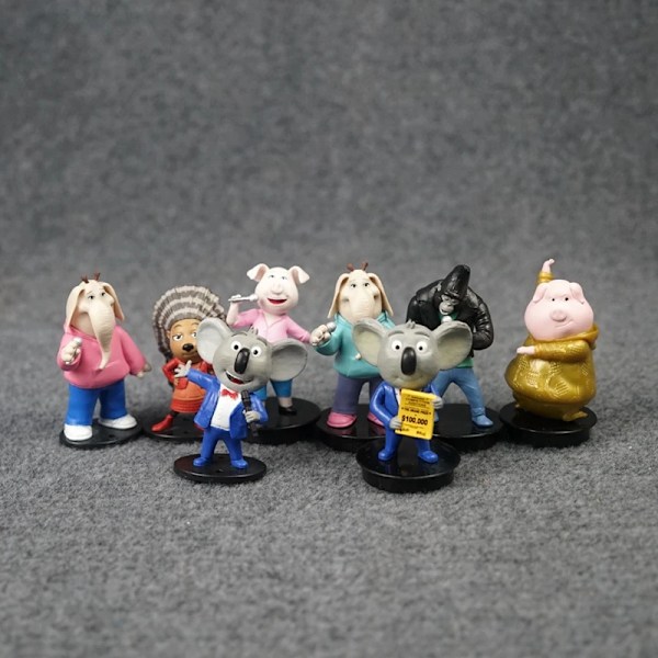 Film SING Figur Buster Moon Rosita Ash Johnny Meena Figur Samling Leksak