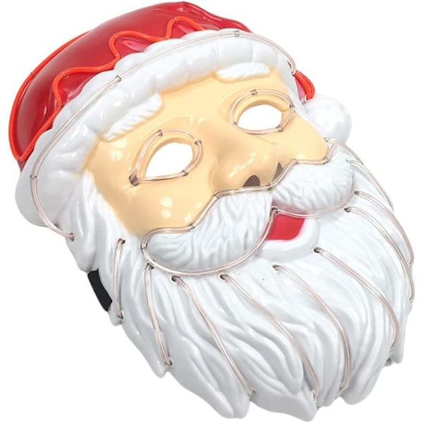 LED Tomtemask Självlysande Julmask Festmask Självlysande Dekoration-XM2-
