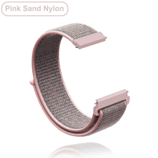 18 mm 20 mm 22 mm nylonband för Garmin Vivoactive 3 4 4s Klocka Venu 2 2s SQ Forerunner 645 Armband Nylon - Nylon PinkSand
