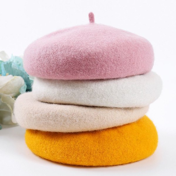 Ull Basker Lue Basker Hatt GUL-KK1- yellow