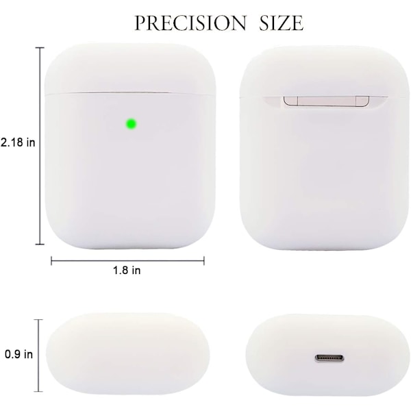 2-pack Skal för AirPods 1&2, Silikon Fullt Skydd -XM2-