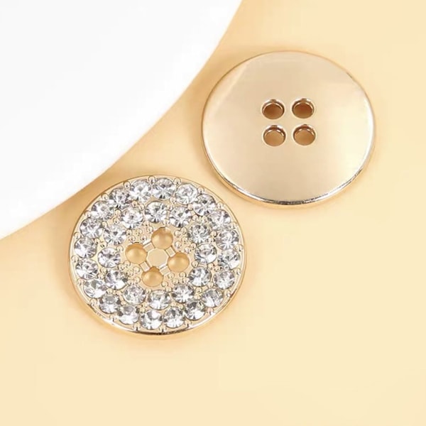 Metalliset strassinapit paitaan NAPIT KULTA 23MM 10KPL 10KPL kulta gold 23MM10pcs-10pcs