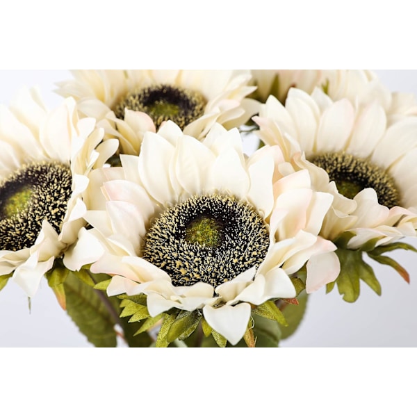 6 STK Kunstige Solsikker Blomster Vintage Falske Silke Solsikker