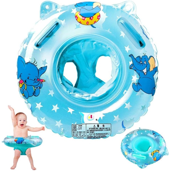 Baby Badring Justerbar Uppblåsbar Flyt Kids Badring Badtränare för Barn 6 Månader till 3 År