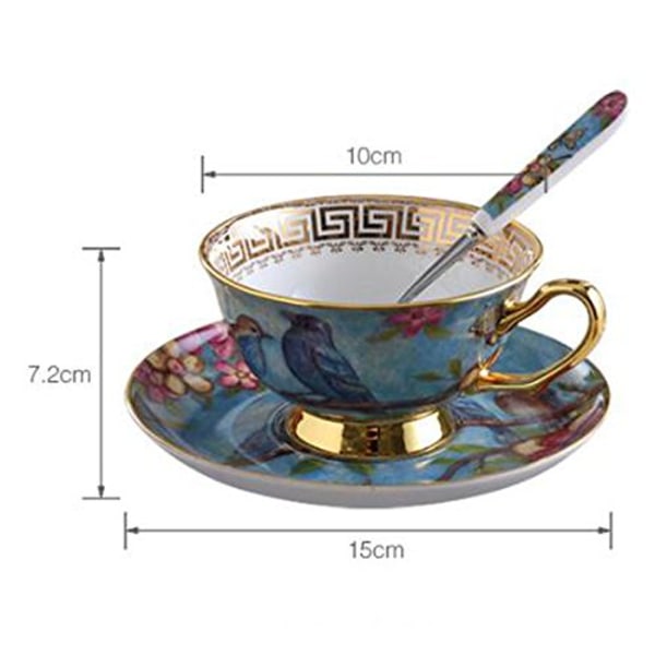 Euro Style Kopp & Skål Sett, Bein Kina Tekopp Kaffekopp for