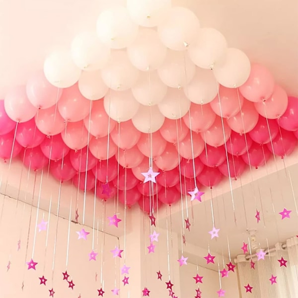 Pakke med 50 Hvide Latex Balloner 12 Tommer Premium Kvalitets Balloner-XM2-