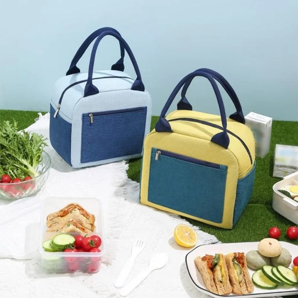 Liten Kylväska, Liten Kylväska, Liten Kylväska för Jobbet, Lunchväska Lunchväska Picknickväska Isolerad Väska Isolerad Väska (Blå)