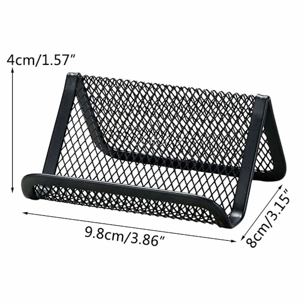 8-pak Metal Mesh Visitkort Holder, Skrivebordskort Holdere, Metal-XM2-