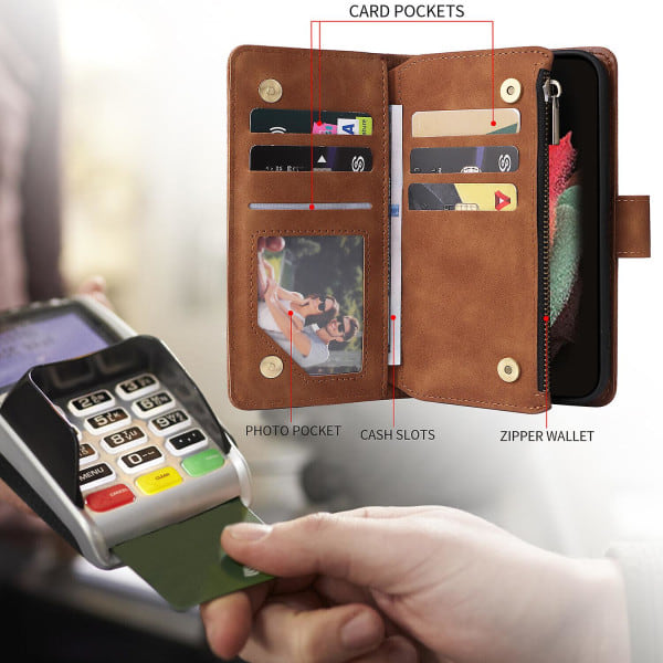Kompatibel med Samsung Galaxy A41 Etui Magnetisk Læder Lynlås Cover Etui Til Samsung Galaxy A41 Gul