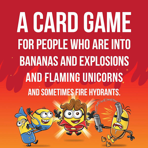 Exploding Minions by Exploding Kittens - Korttipeli aikuisille, teineille ja lapsille - Hauska perhepeli - Venäläinen ruletti korttipeli