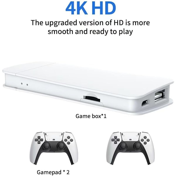 40.000+ 4K HDMI TV-spilpinde Retrospilkonsol med 2 trådløse håndtag M15 64G four-player version