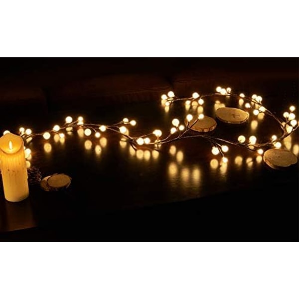 Brun Kvistslinga 2,7 m 84 LED Frostat Bolljus Inomhus Utomhus