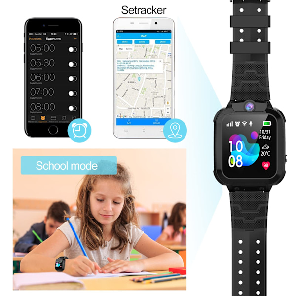 Barns älykello, barns älypuhelin sijainninseuranta vedenkestävä kello