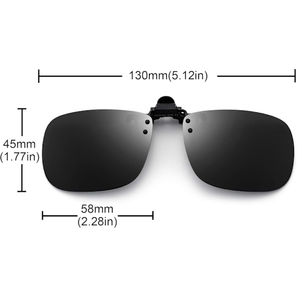 Polariserede Clip-On Solbriller Rammeløse Flip-Up Linser