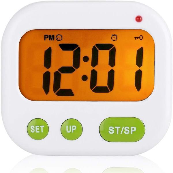 Digital LCD Väckarklocka med Vibration Batteridriven Modern