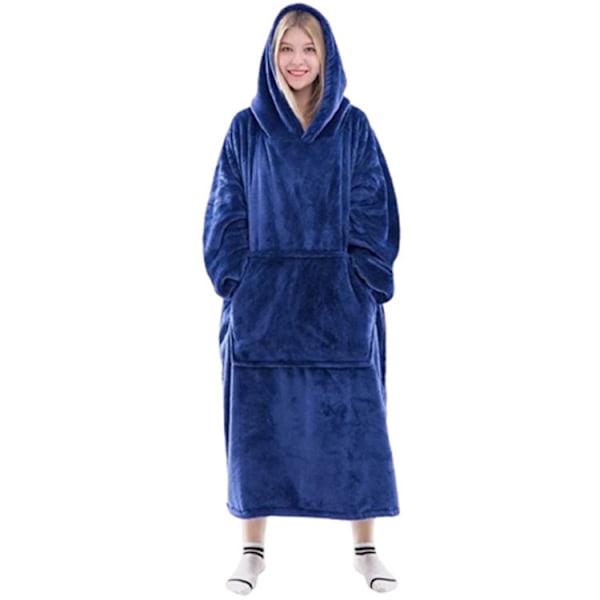 Oversized Blanket Hoodie, Bærbar Hætte Soft Sherpa Fleece-XM2-