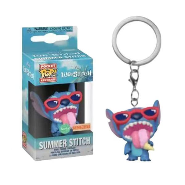 Doftande Stitch-nyckelring PVC-figur, sött samlarhänge med 4 designer Sitting posture