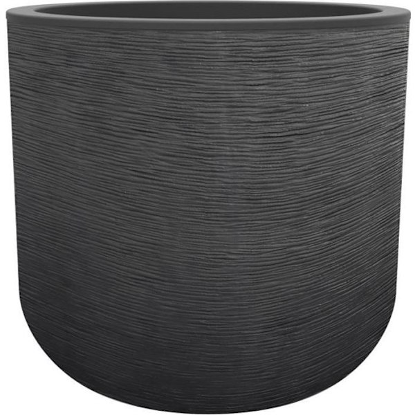 EDA PLASTIQUE - Rund kruka 50 cm Graphit'Up - 67 L - Antracitgrå