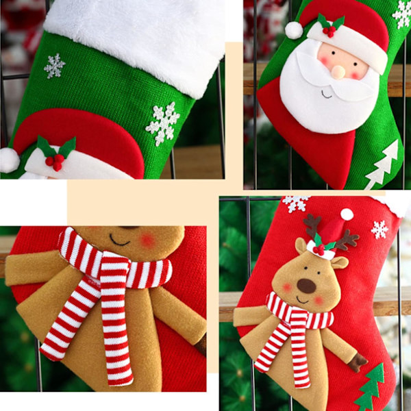 Julstrumpor, 48 cm Stor 3D Jultomte Julstrumpor